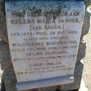 KOCK Helena Maria, de nee RAUCH 1875-1902