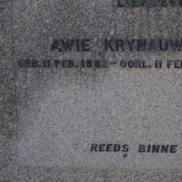 KRYNAUW Awie 1882-1921 :: DU TOIT Willie 1876-1941 :: DU TOIT Maria Aletta nee KRYNAUW 1886-1973