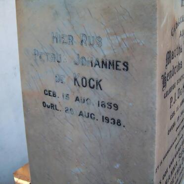 KOCK Petrus Johannes, de 1859-1938