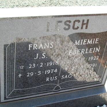 LESCH Frans J.S. 1918-1974 &amp; Miemie Eberlein 1922-1991
