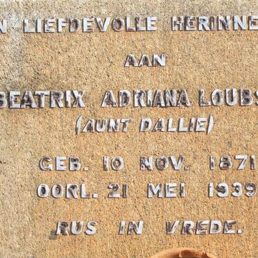 LOUBSER Beatrix Adriana 1871-1939