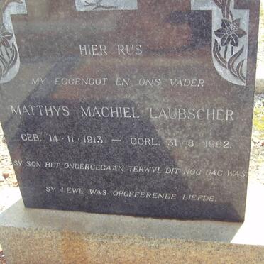 LAUBSCHER Matthys Machiel 1913-1962