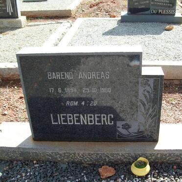LIEBENBERG Barend Andreas 1894-1960