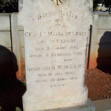 LABAT Gerhard H.W., de 1930-1915 &amp; Cecilia Maria DE VILLIERS 1841-1897