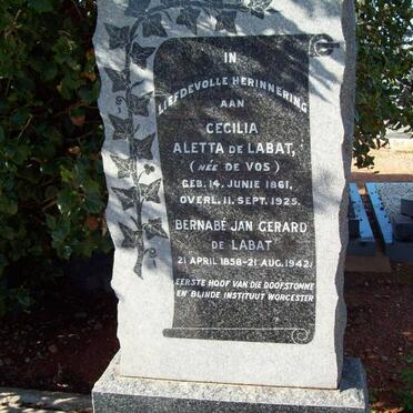 LABAT Bernabe Jan Gerard 1858-1942 &amp; Cecilia Aletta DE VOS 1861-1925