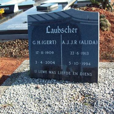 LAUBSCHER G.H. 1909-2004 &amp; A.J.J.R. 1913-1994