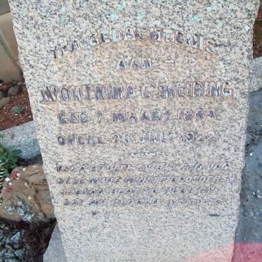 MEIRING Woutrina C. 1849-1922