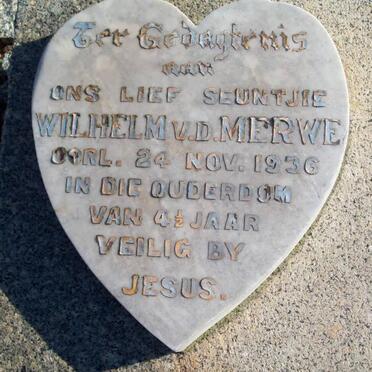 MERWE Wilhelm, v.d. -1936