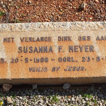 MEYER Susanna F. 1906-1928