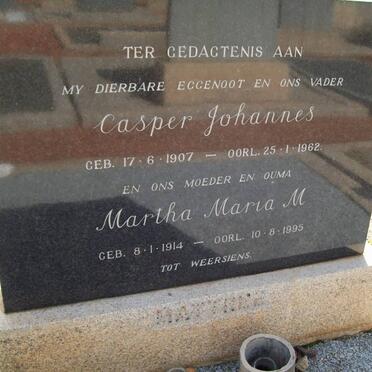 MATTHEE Casper Johannes 1907-1962 &amp; Martha Maria M. 1914-1995