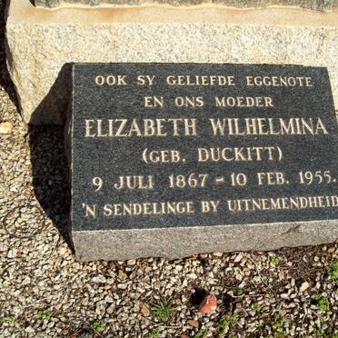 MURRAY Elizabeth Wilhelmina nee DUCKITT 1867-1955