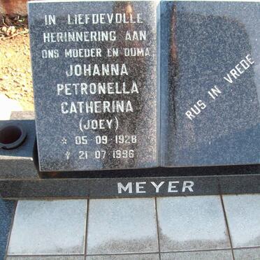MEYER Johanna Petronella Catherina 1928-1996