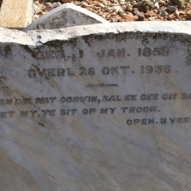 MERWE Gabriel F., v.d. 1855-1924 &amp; ? ? BERG 1858-1936