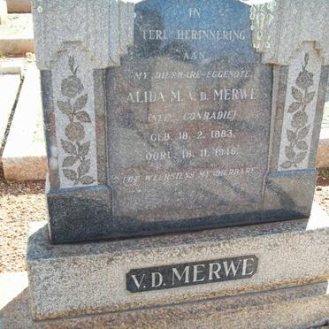 MERWE Alida M., v.d. nee CONRADIE 1883-1946