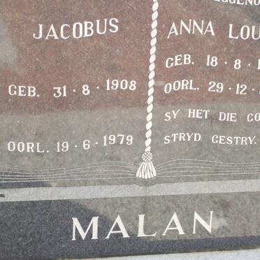 MALAN Jacobus 1908-1979 &amp; Anna Louisa 1908-1961