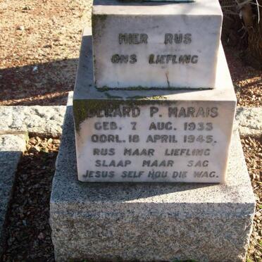 MARAIS Gerard P. 1933-1945