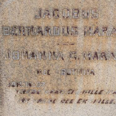 MARAIS Jacobus Bernardus &amp; Johanna C. BOTHAM