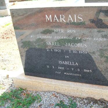 MARAIS Sarel Jacobus 1901-1959 &amp; Isabella 1901-1985