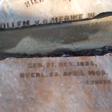 MERWE Willem, v.d. 1826-1909