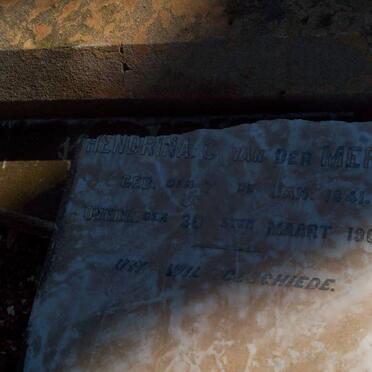 MERWE Hendrina C., van der 1841-1906