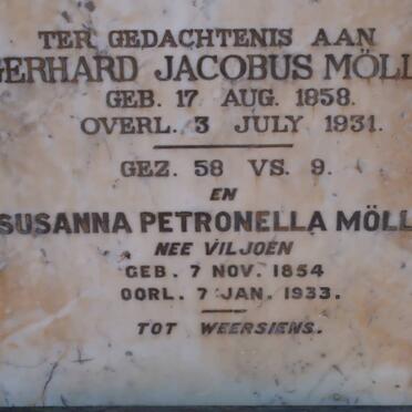 MOLLER Gerhard Jacobus 1858-1931 &amp; Susanna Petronella VILJOEN 1854-1933