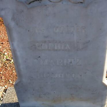 MARITZ Sophia J. nee HAMILTON 1885-1970