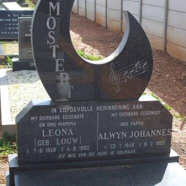 MOSTERT Alwyn Johannes 1848-1997 &amp; Leona LOUW 1949-1992