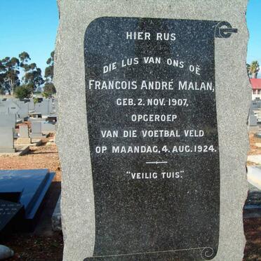 MALAN Francois André 1907-1924