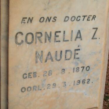 NAUDE Cornelia Z. 1870-1962