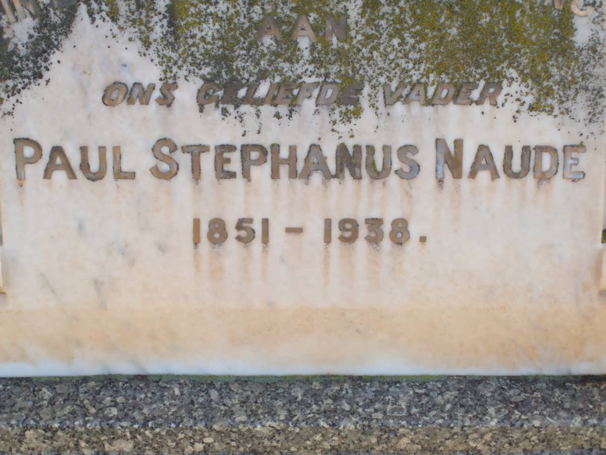 NAUDE Paul Stephanus 1851-1938
