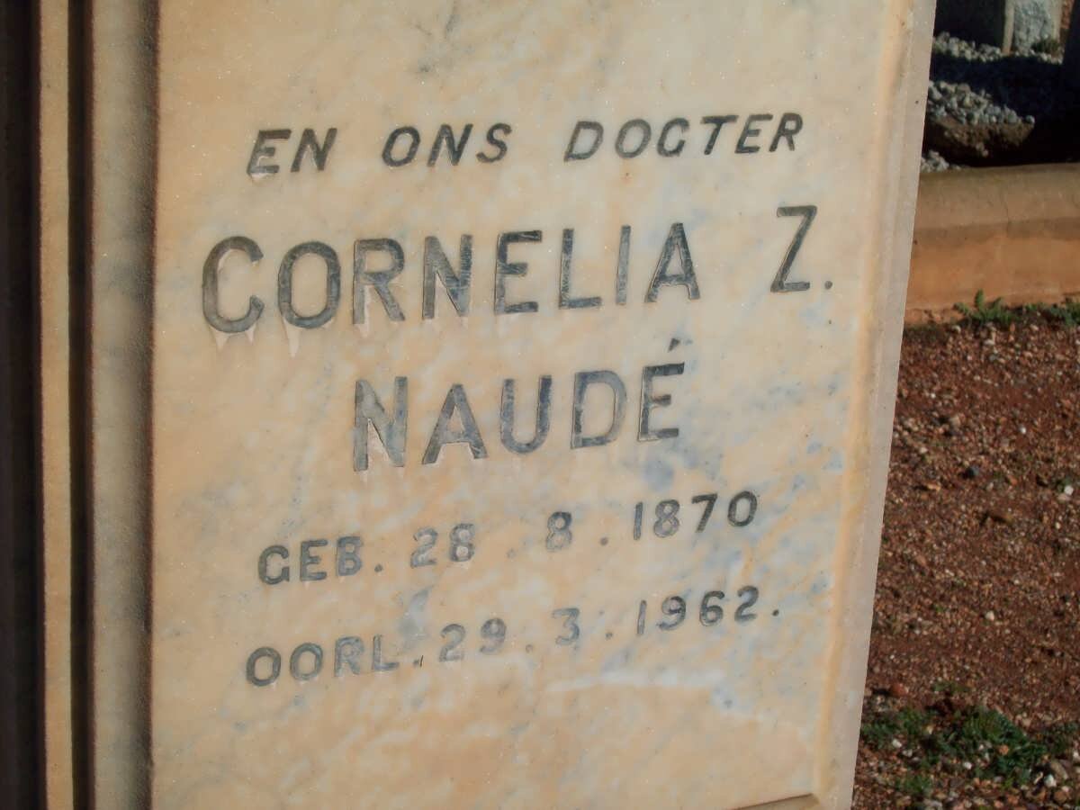 NAUDE Cornelia Z. 1870-1962