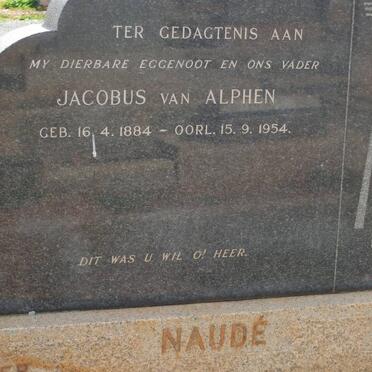 NAUDE Jacobus van Alphen 1884-1954
