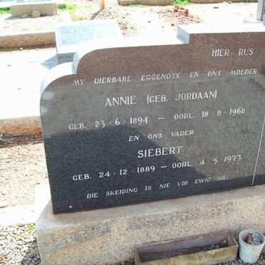 NEETHLING Siebert 1889-1973 &amp; Annie JORDAAN 1894-1960