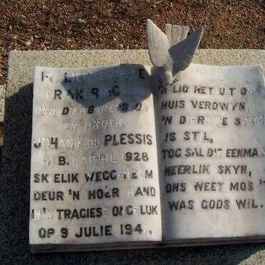 PLESSIS Johan E., du 1928-1941