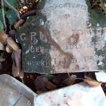 PRETORIUS G.P.M. 1881-1899