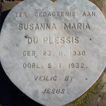 PLESSIS Susanna Maria, du 1930-1932