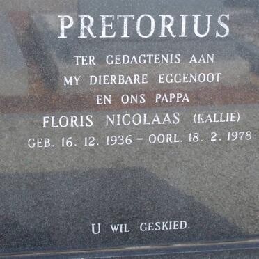 PRETORIUS Floris Nicolaas 1936-1978
