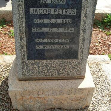 PLESSIS Jacob Petrus, du 1890-1954