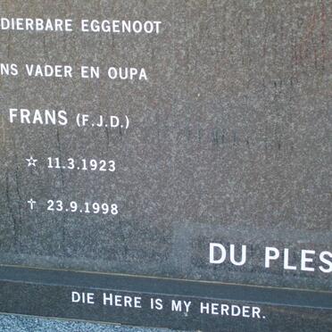 PLESSIS F.J.D., du 1923-1998