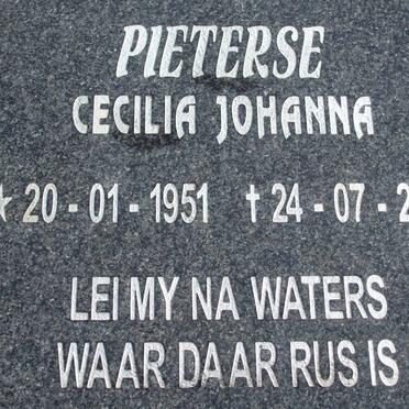 PIETERSE Cecilia Johanna 1951-2002