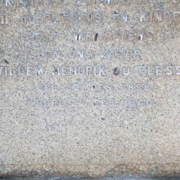 PLESSIS Willem Hendrik, du 1858-1940 &amp; Anna Susanna VISSER 1866-1935