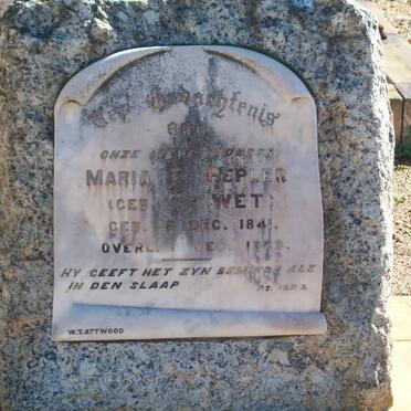 PEPLER Maria F. nee DE WET 1841-1909