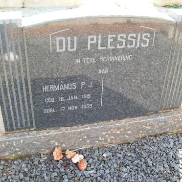 PLESSIS Hermanus P.J., du 1915-1959