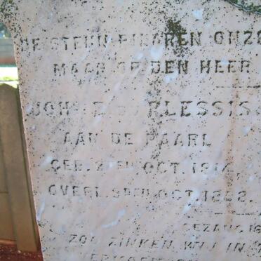 PLESSIS Johannes, du 1814-18?? &amp; Rachel S.J. ROUX 1825-1898