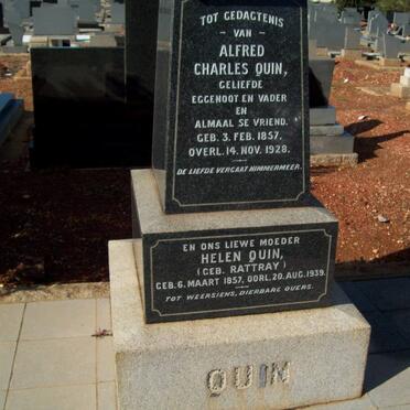 QUIN Alfred Charles 1857-1928 &amp; Helen RATTRAY 1857-1939