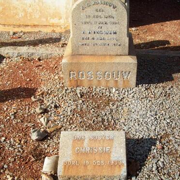 ROSSOUW G.G. 1850-1925 &amp; A.M. 1857-1954 :: ROSSOUW Chrissie -1939