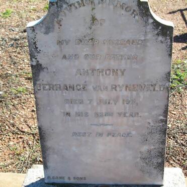 RYNEVELD Anthony Berrange, van -1911