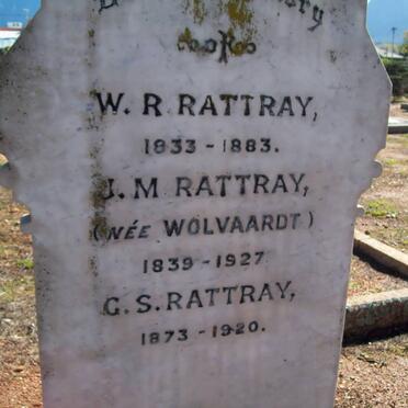 RATTRAY W.R. 1833-1883 &amp; J.M. WOLVAARDT 1839-1927 :: RATTRAY G.S. 1873-1920