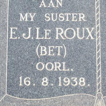 ROUX E.J., le -1938