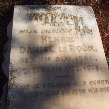 ROUX Hennie Daniel, le 1893-1918